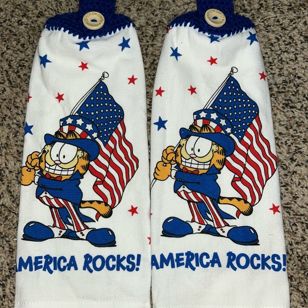 Garfield 4th of July Kitchen Towels